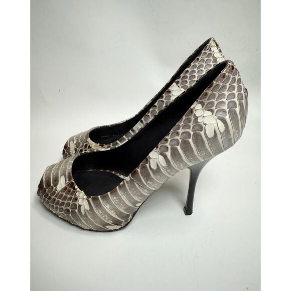 Giuseppe Zanotti Python Print Peep Toe Heels size 37 - Picture 10 of 12